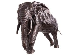 Sculpture en bronze d'un éléphant d'Afrique