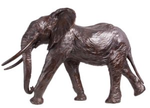 Sculpture en bronze d'un éléphant d'Afrique