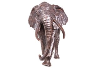 Sculpture en bronze d'un éléphant d'Afrique