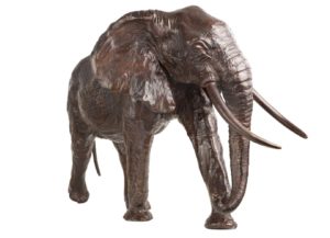 Sculpture en bronze d'un éléphant d'Afrique