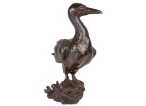 Sculpture en bronze d'un fou de Bassan