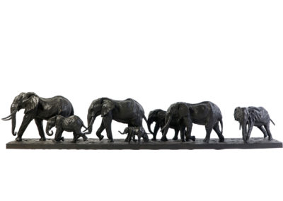 Éléphants d’Afrique en marche (ÉPUISÉ)