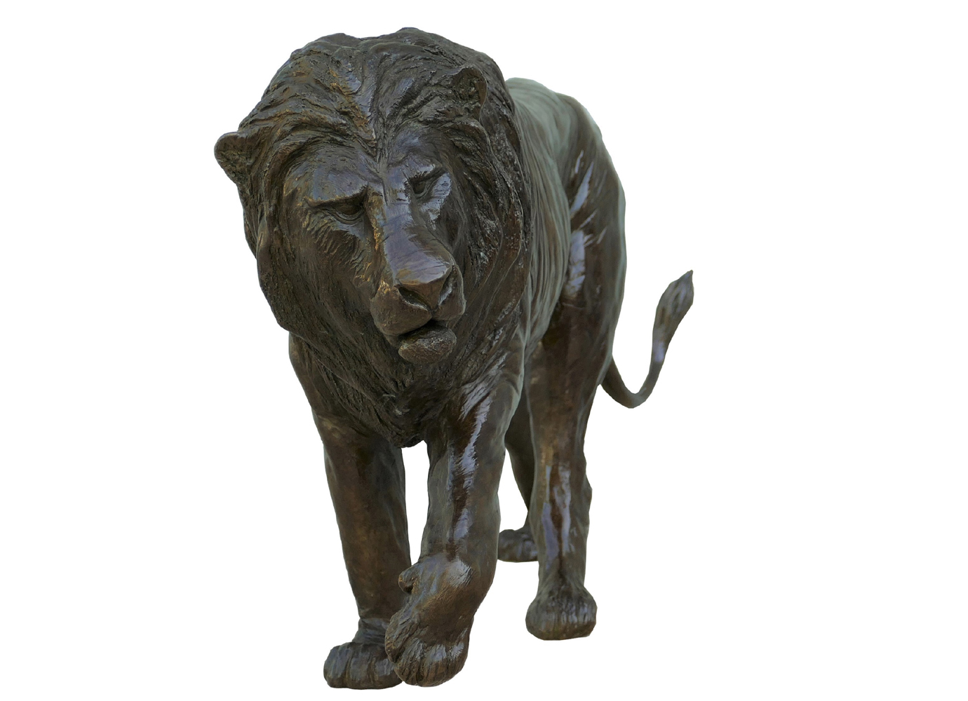 Bronze Colcombet lion marchant