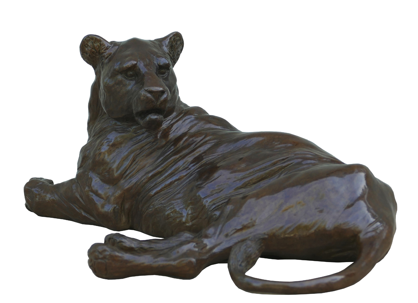 Bronze Colcombet lionne couchée
