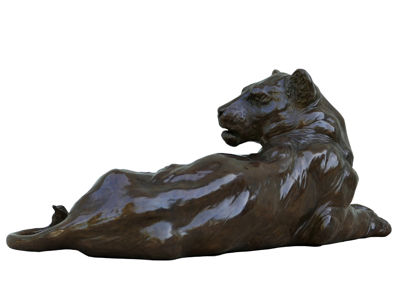 Bronze Colcombet lionne couchée