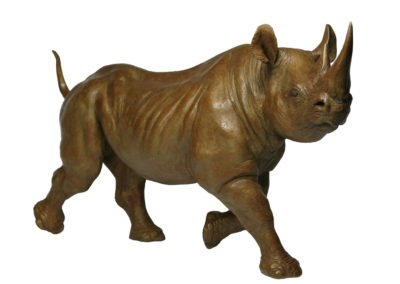 Bronze sculpture Colcombet rhinocéros noir