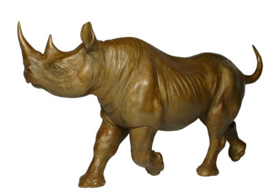 Bronze sculpture Colcombet rhinocéros noir