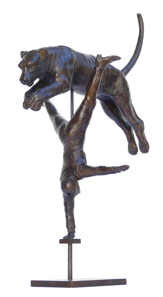 Bronze Colcombet cirque Eric Bormann tigresse dompteur