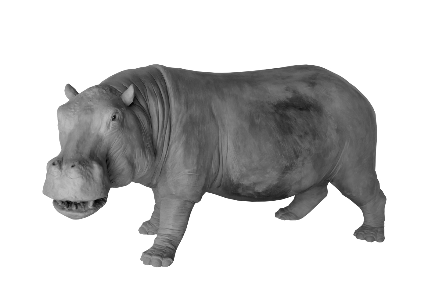Bronze sculpture Colombet grand hippopotame