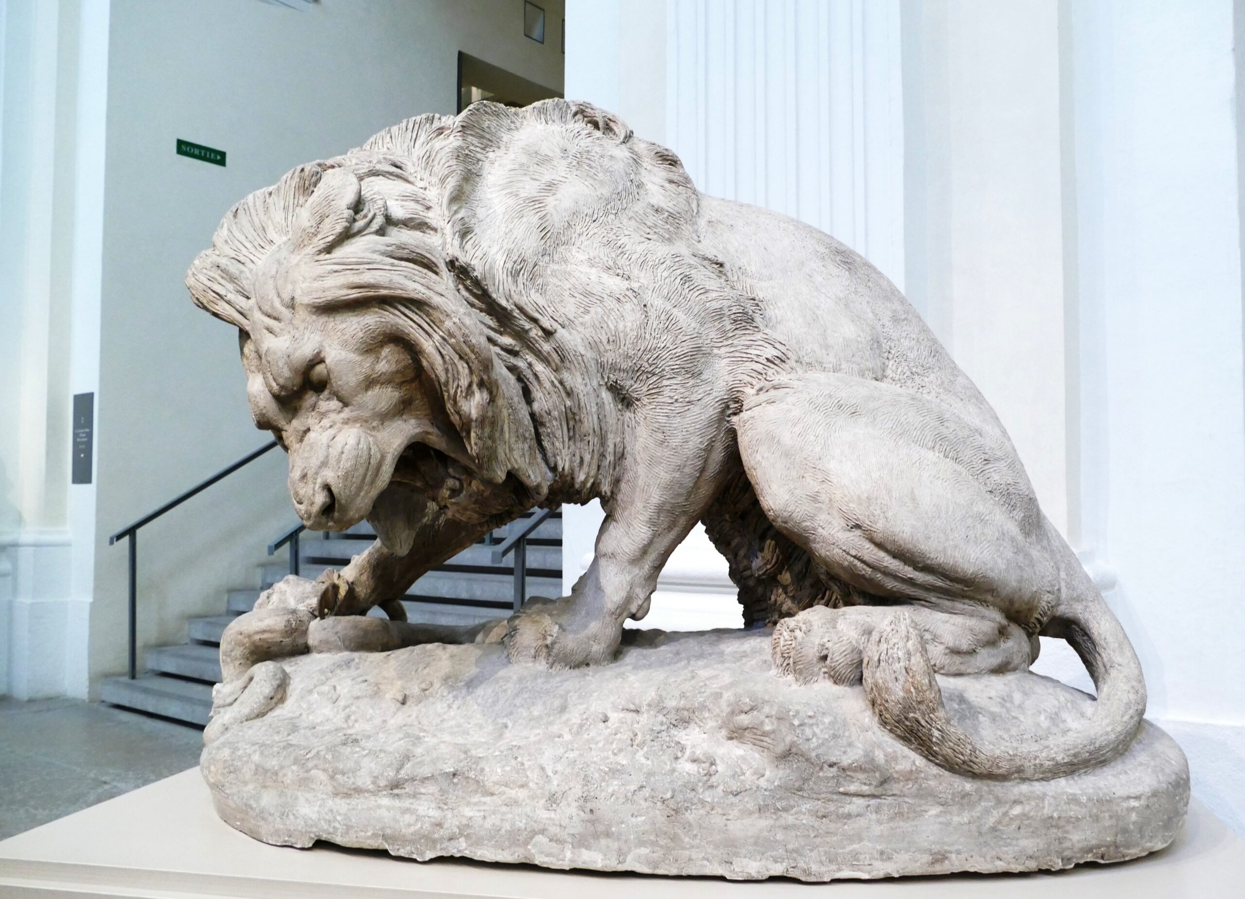 Barye plâtre musée Lyon lion au serpent
